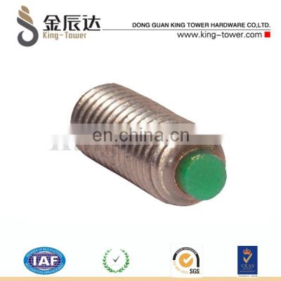 zinc nylon tip screw/set screw/grub screw (with ISO card)