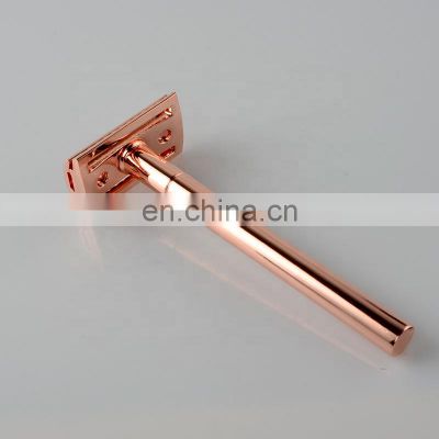 Best gift for women metal rose gold plated  eco-friendly mens double edge shaving safety razor