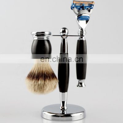 Traditional 5 Blades Shaver Razor Set Black Ebony Wood Men Double Edged Personal Care &gift Gift Customized Classical