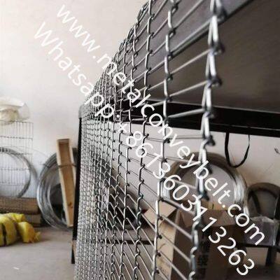 Stainless steel flat flex wire mesh conveyor belt used for eggs