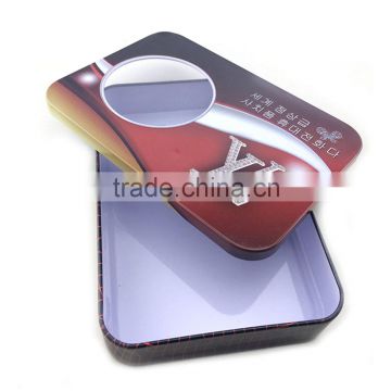 battery tin box packaging with clear window