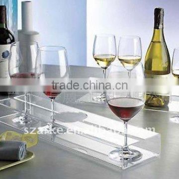 Clear Acrylic Wine bottle and Wine Cup Holder and Display