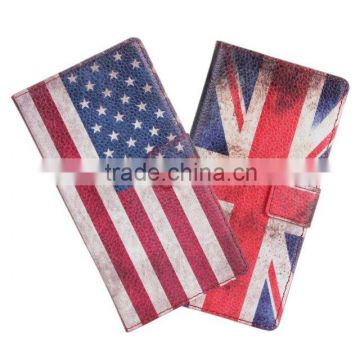 Retro UK/US Flag Flip Leather Cover Case for HTC desire 500
