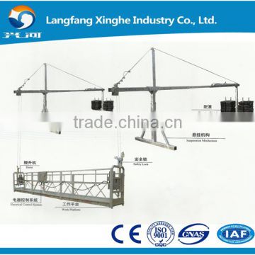 2.0kw LTD80 hoist suspended rope platform / wire rope cradle / climbing gondola for high rise construciton