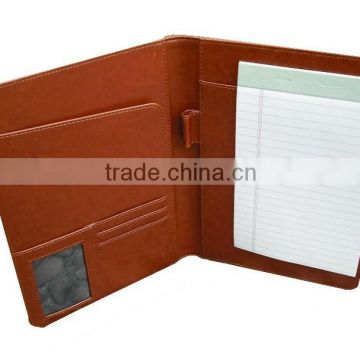 China Supplier PU Leather Cover A4 File Folder With Flap