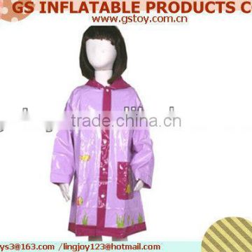 PVC kids rain jackets EN71 approved