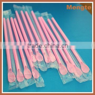 China Yiwu manufacturer plastic drinking straw with spoon