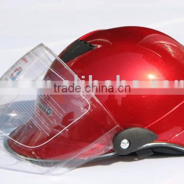 Red Half Face Helmet DF-205
