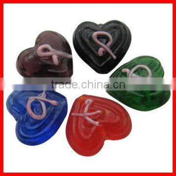 Handmade Lampwork Heart Beads(LAMP-X418-M)
