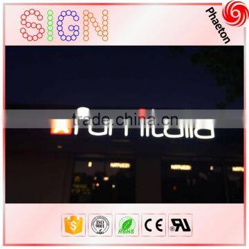 Outdoor large 3d acrylic frontlit led glow letters