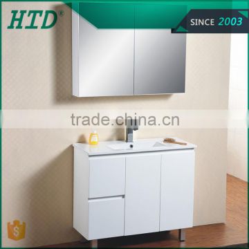 HTD-900A-4 White standing bathroom mirror cabinets