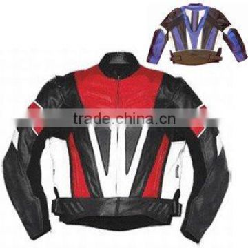 DL-1207 Leather Motorbike Racing Jacket , motorbike leather jacket