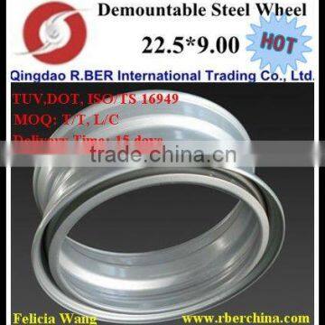 22.5*9.00 truck demountable steel wheel rim