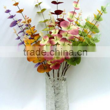 Indoor Decoration Artificial Leaves Multicolor Eucalyptus Plant