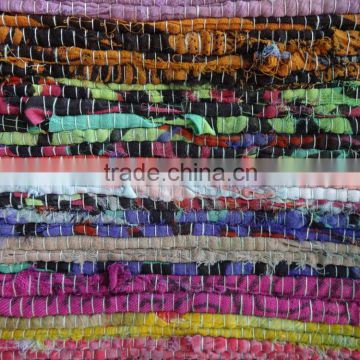 Ethnic Chindi Hand Loomed Rag Rug Vintage Area Rug Boho Dhurrie Reversible Floor Carpet Runner Throw