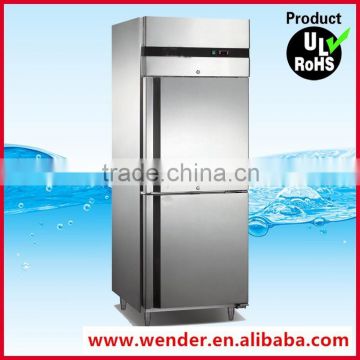 500L commercial stainless steel 2 doors kerosene refrigerator