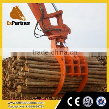 Excavator wood grab and grapple hydraulic stone grapple for sale