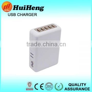 4a 5 port usb wall charger portable cell phone charger