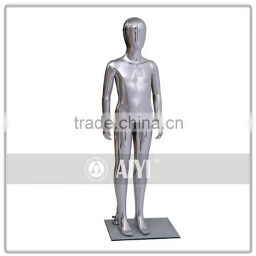 Silver Chrome Lifelike Child Plastic Mannequin
