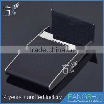 Newly cheap genuine rfid leather name card case for besiness wholesale