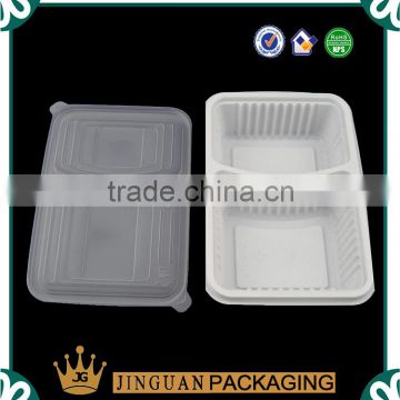 Eco- Friendly Disposable Custom Plastic Blister Take Away Fast Food Packaging With Clear PP