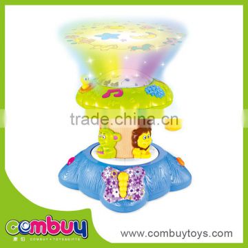 Electronic kid toy funny musical tree toy projection lamp