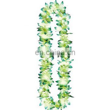 Beaded Tiger Lily Green Lei