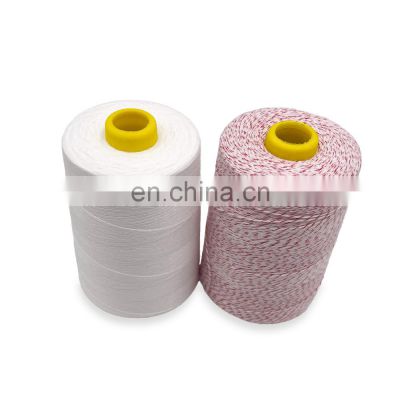 Free Sample Raw white material 100 polyester bag closing thread sewing thread