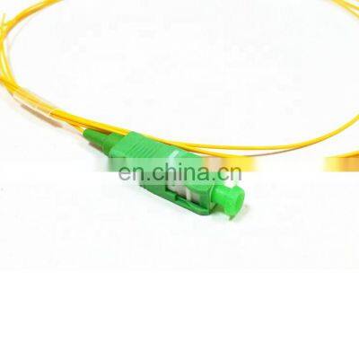 1.5m SC APC Single mode 0.9mm FTTH Fiber Optic Pigtail PVC Fiber Patch cord sc/apc g652d fiber pigtail