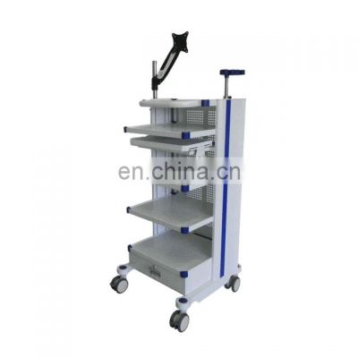 Advanced multi-functional medical Endoscope Workstation system cart mobile Endoscopy Trolley for hospital