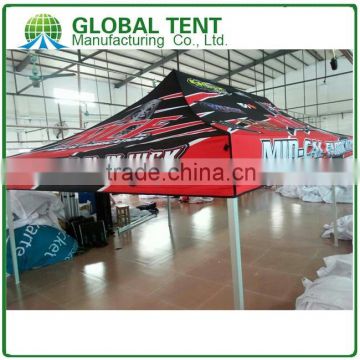 Custom Print Folding Pagoda Trade Show Tent 3x6m ( 10ft X 20 ft), Printed canopy & valance, 1 full backwall &2 half walls