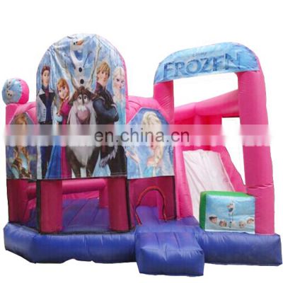Colorful fun house soft kids game jumping bed inflatable bouncy castle for amusement park