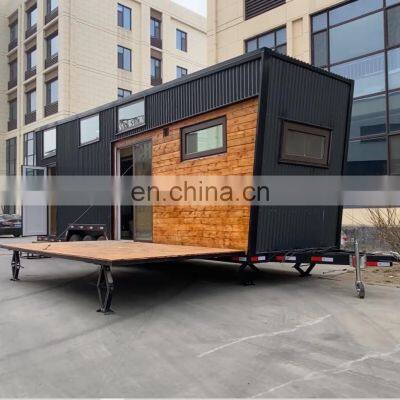 Trailer durable prefabricated container home Mobile office container cabin prefab container on wheels