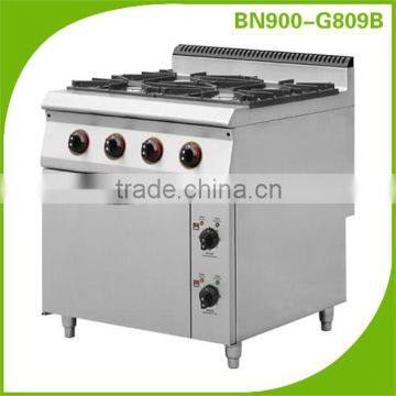 Restaurant Equipment 4 Burners Gas Range With Oven BN900-G809B