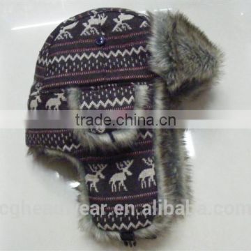 China manufacture wholesale fur hat/ russian style fur hat/ fur hat scarf gloves all in one