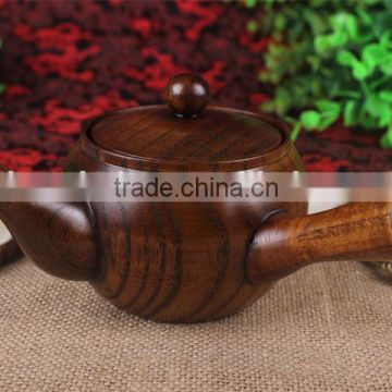 Pure solid wood teapot Korean solid wood teapot