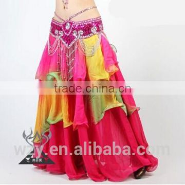 china alibaba chiffon Long black chiffon belly dance skirt