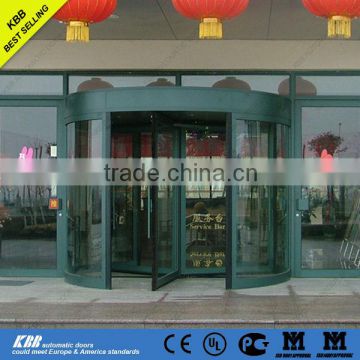 Automatic revolving door, tempered glass, Anodizing surface