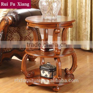 European vintage style handmade wood round corner phone table X-203