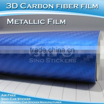 SINO CAR STICKER 1.52x20M Easy Install New Metallized Auto Carbon Fiber PVC Film