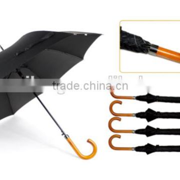 High quality stick auto open wood wholesale custom umbrella stick rain umbrella