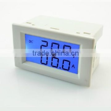 Dual display panel meter for DC voltage and DC Current