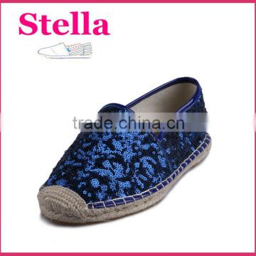 Top selling sequin glitter espadrilles shoes