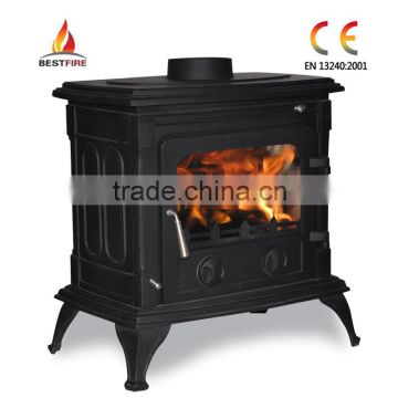 Freestanding triditional indoor solid fuel heating cast iron stove