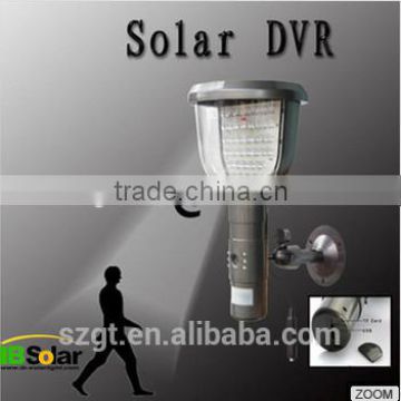 solar powered outdoor camera waterproof grade solar lamp 720P motion activated security light camera & video and audio record