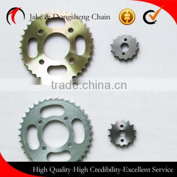 fine blanking sprocket rear/front gearCG 150 45 STEEL 40MN 428H/132L-54T/17T motorcycle chain and sprocket