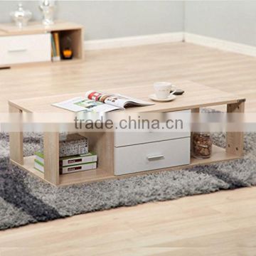 The oak and white color modern wood teapoy design