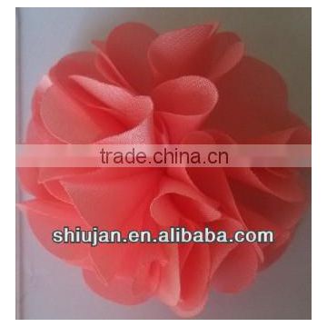 hot sale high quality satin/chiffon fabric flower for wedding decoration