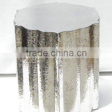 Mirror Polished Metal Stool / Indoor outdoor Furniture / Decorative Hammered Side Stool