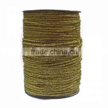 STOCK Metallic gold stranded cord with cutton core wick STOCK